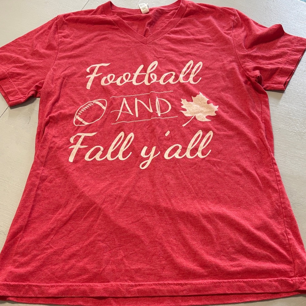 Bella Canvas Red V-Neck T-Shirt